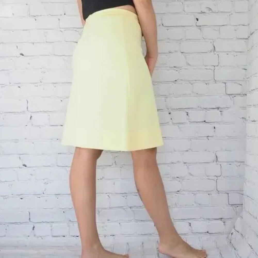 Donovan Galvani Vintage Sz 12 60s Baby Yellow Knee Length A-Line Skirt‎ Womens